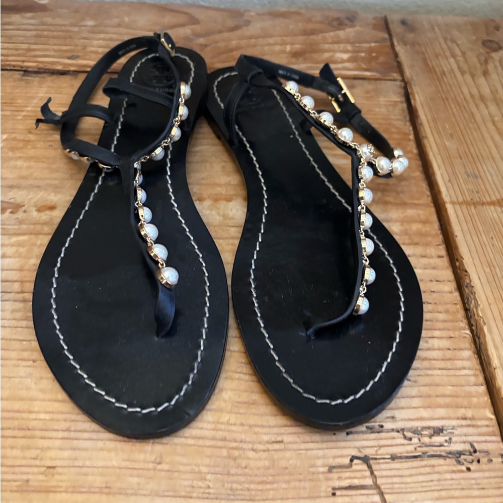 Tory Burch “Emmy” Pearl Sandals